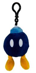 T12953 - Clip Peluche à accrocher partout - MARIOKART Bob-omb de couleur bleu