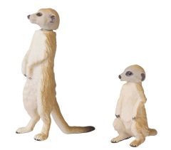 T16070 - Figurine articulée de l'univers d'ANIA - Suricate et son petit