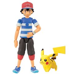 T18515D-01 - 2 figurines articulés POKEMON SACHA et PIKACHU