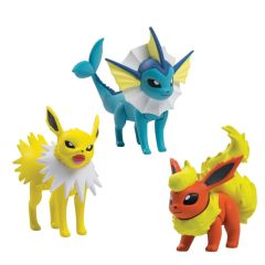 T18524D-01 - 3 POKEMON Prêt pour le combat !  Aquali - Voltali - Pyroli
