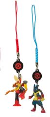 T19504N-03 - 2 Portes clés Pokémon - Mega BRASEGALI et Méga LUCARIO