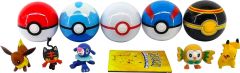 T19603D - 5 Figurines  POKEMON avec Pokéball
