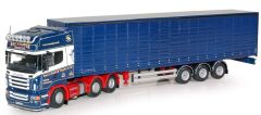 TEK60376 - Camion 6x2 SCANIA R Topline et remorque bachée 3 essieux aux couleurs Tautliner Cooper R&C