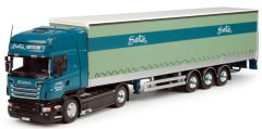 TEK63965 - Camion 4x2 SCANIA R09 Topline et remorque bachée 3 essieux aux couleurs Setz Dintinkon