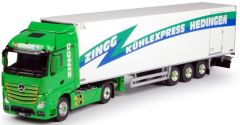 TEK64503 - Camion 4x2 MERCEDES Actros Gigaspace avec remorque frigo 3 essieux aux couleurs transport Zingg