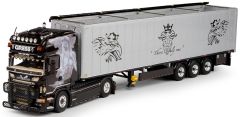 TEK68017 - Camion 4x2 SCANIA R09 Topline et remorque céréalière 3 essieux aux couleurs GRESS