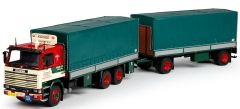 TEK68493 - Camion SCANIA 142 porteur bâché et remorque aux couleurs Kogge Transport