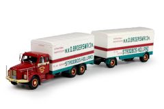 TEK68973 - Camion porteur SCANIA L avec remorque frigorifique aux couleurs du transporteur BROERSMA & ZN