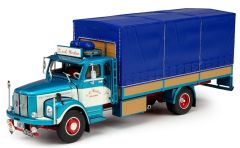 TEK69188 - Camion porteur SCANIA L Bege remorque bâché aux couleurs du transporteurs G. VAN DE WERKEN