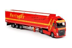 TEK69510 - Camion VOLVO FH04 Globetrotter avec remorque aux couleurs du transporteur HERTSENS