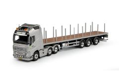 TEK69512 - Camion 6x4 VOLVO FH04 GL XL et plateau 3 essieux
