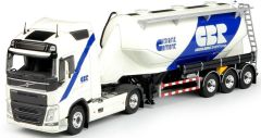 TEK69683 - Camion 4x2 VOLVO FH4 4x2 et semi silo à ciment 3 essieux aux couleur de l'entreprise CBR Cement