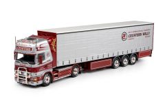 TEK69790 - Camion 4x2 SCANIA 164 Topline avec semi Ceusters Willy 3 essieux bachée