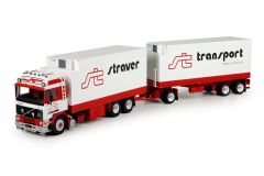 TEK70161 - Camion 6x4 VOVLVO F12 caisse frigo et sa remorque frigo 3 essieux aux couleurs de la société STRAVER