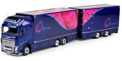 TEK70209 - Camion 6x4 VOLVO FH04 Globetrotter XL et remorque aux couleurs Qflowers