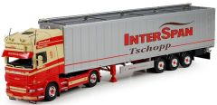 TEK71081 - Camion 4x2 SCANIA R09 Topline et remorque Cargo Floor aux couleurs Interspan Tschopp