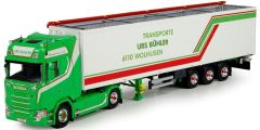 TEK71310 - Camion 4x2 SCANIA S730 et remorque Cargo Floor 3 essieux aux couleurs transport Urs Buhler