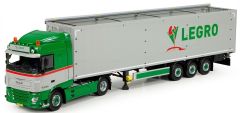 TEK71332 - Camion 4x2 DAF Euro 6 Space Cab et remorque Cargo Floor 3 essieux aux couleurs Legros