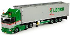 TEK71333 - Camion 6x2 SCANIA R13 HIGHLINE et remorque Cargo Floor 3 essieux aux couleurs Legro