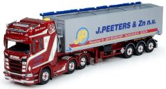 TEK72622 - Camion 6x2 SCANIA S730 avec semi céréalière aux couleurs du transporteur J.PEETERS