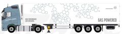 TEK73802 - Camion 4x2 VOLVO FH4 Globetrotter et remorque frigo 3 essieux aux couleurs transport GAS POWERED