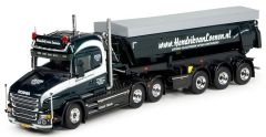 TEK73829 - Camion 6x2 SCANIA T Highline torpedo avec benne 3 essieux aux couleurs Henrik Van Loenen