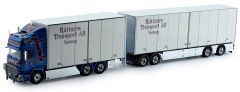 TEK74592 - Camion porteur SCANIA 13 R-serie dolly avec remorque aux couleurs des transports Ruttners