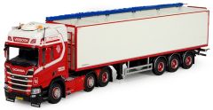 TEK75124 - Camion 6x2 SCANIA R Highline avec semi benne pour pommes de terre aux couleurs des transports Verboon