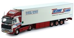 TEK75289 - Camion 4x2 SCANIA R143 Topline et semi réfrigérante 3 essieux aux couleurs THERMO SCANDIA