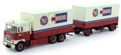 TEK76339 - Camion 6x4 porteur fourgon MACK F700 avec remorque aux couleurs des transports BOERS