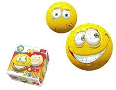 TRF60204 - Puzzle 3D Smiley Jaune 96 pièces - Diamètre 12 cm