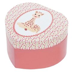 TROUS30061 - Accessoire de naissance - Boite musical en forme de cœur SOPHIE LA GIRAFE
