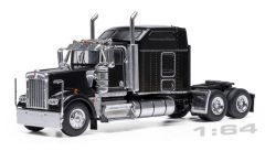 IXO64TR014B - Camion solo de couleur noir - KENWORTH W900 Sleeper Cab 6x4