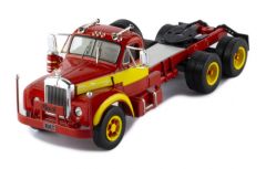 IXOTR131.22 - Camion solo de 1953 couleur rouge et jaune - MACK B 61 6x4