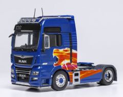 IXOTR235.22 - Camion solo de couleur bleu avec décor - MAN TGX XXL 4x2