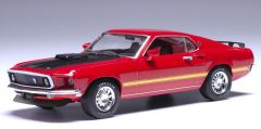 IXO-U43RDC003 - Voiture de 1969 couleur rouge - Calypso Coral - Edition USA - FORD Mustang Mach 1