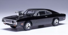 IXO-U43RDC007 - Voiture de 1970 couleur noir avec moteur apparent - Edition USA - DODGE Charger