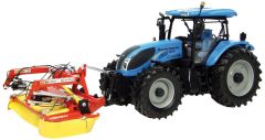 UH7107 - Tracteur LANDINI Powermaster équipé de la faucheuse FELLA SM310