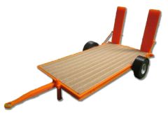 UM162ORANGE - Plateau 1 essieux surbaissé avec rampes orange en kit à monter