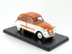 G111V054 - Voiture de couleur blanche et orange – CITROEN 2CV spot