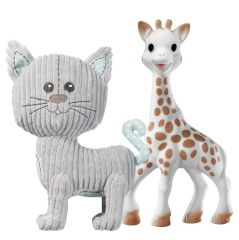 VUL850515 - Accessoire pour bébé SOPHIE LA GIRAFE - Lazare le chat avec Sophie la girafe