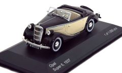 WBX104 - Voiture cabriolet OPEL Super 6 de 1937 couleur noir à portes beiges