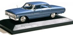 WBX132 - Voiture berline FORD Galaxie Custom 500 de 1964 couleur bleue