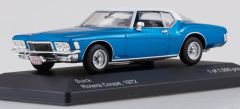 WBX199 - Voiture coupé sportif BUICK Riviera de 1972 couleur bleue à toit blanc