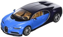 WEL24077W - Voiture sportive BUGATTI Chiron de 2016 de couleur bleue et noire