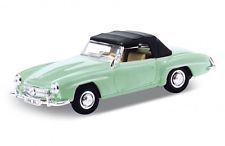 WEL701204V - Voiture cabriolet MERCEDES 190sl de 1955 de couleur vert jouet à friction