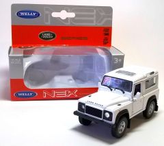 WELLR49720W - Voiture 4x4 à friction LAND ROVER Defender couleur blanc