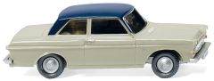 WIK020202 - Voiture coupé - FORD Taunus 12M de couleur gris caillou avec toit bleu