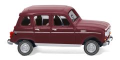 WIK022403 - Voiture Berline Renault R4 de couleur Rouge vineux