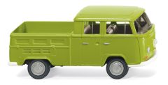 WIK031401 - Véhicule utilitaire de couleur vert - Volkswagen T2 double cabine